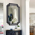 20" x 30" Wall Mirror for Living Room Decor, Irregular Black Mirror by AutdotWallMirrors