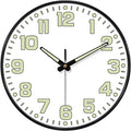 Glow in The Dark Wall Clock, Large Easy Read Numbers Tempered Glass Night Light by MABPEDO