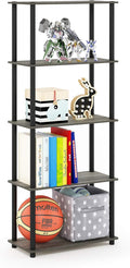 Furinno TURN-N-TUBE Storage Shelves, 5-Tier Book Shelf, Corner Shelf, Toolless by Furinno-FitsYourSpaceFitsYourBudget
