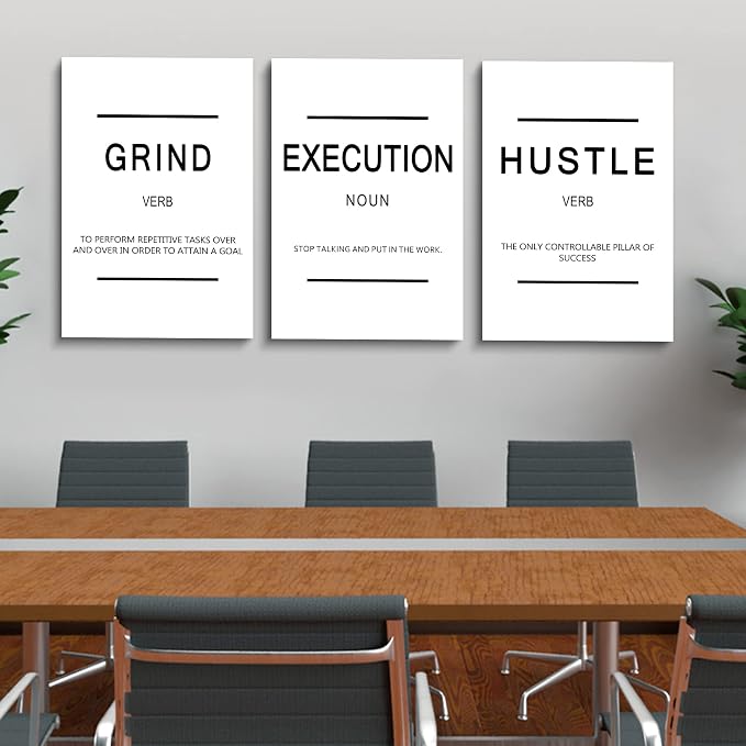 Framed Canvas Wall Art Success Quote - Image 2