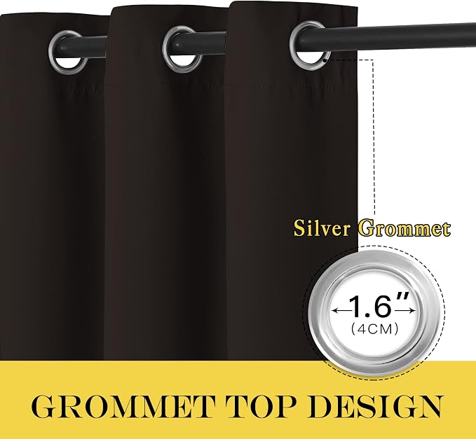 NICETOWN Blackout Short Curtain 63 inches Long - Image 6
