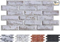 COMSTICKC 3D Whitewash Brick Wall Panel Peel and Stick, DIY UrltraLight PVC by COMSTICKCDECOR