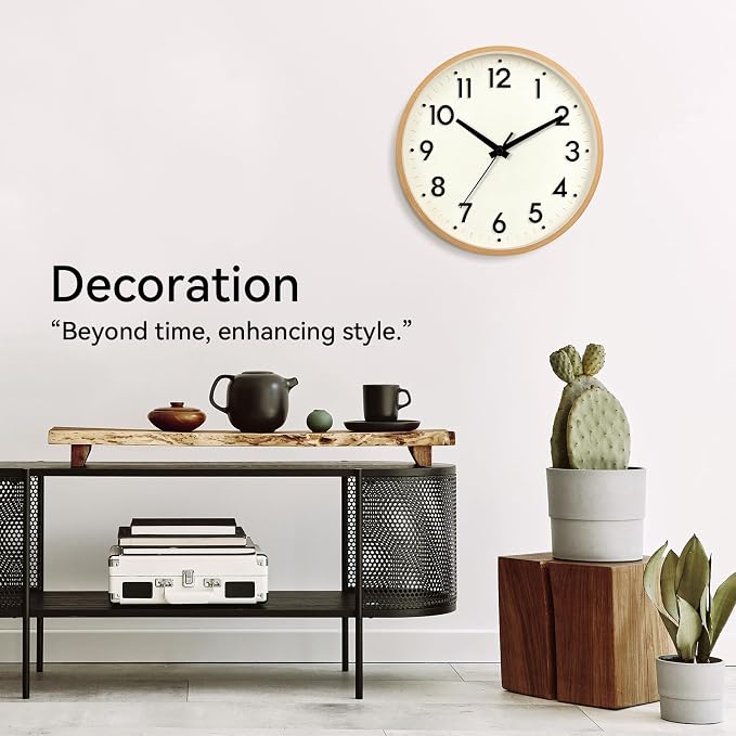 Mosewa Wall Clock 8 Inch, Battery Operated Silent Non-Ticking Modern Analog - Image 6