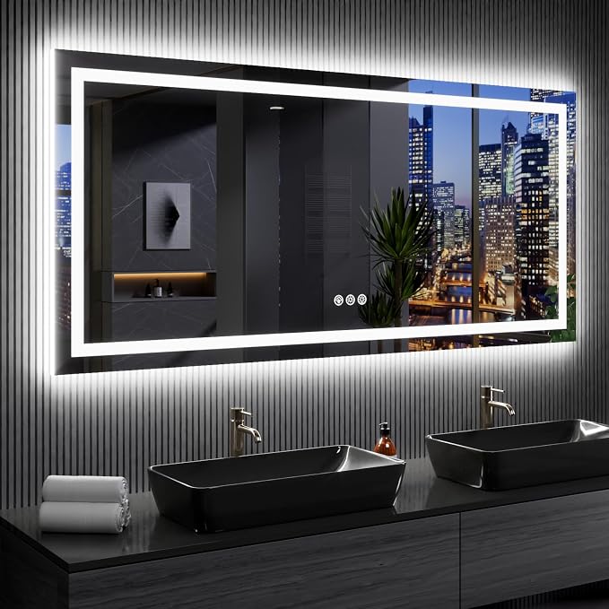 LOAAO 77"X36" LED Bathroom Mirror by LOAAO