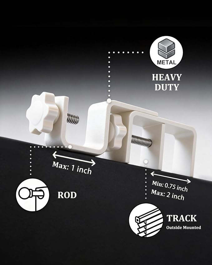Mimiio No Drill Curtain Rod Brackets - Image 5