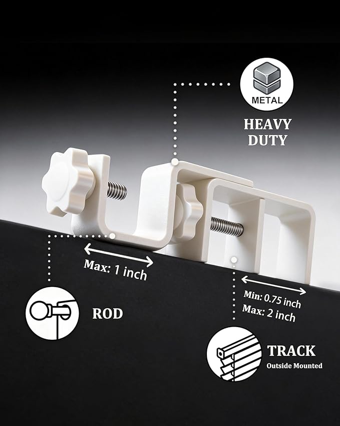 Mimiio No Drill Curtain Rod Brackets - Image 5