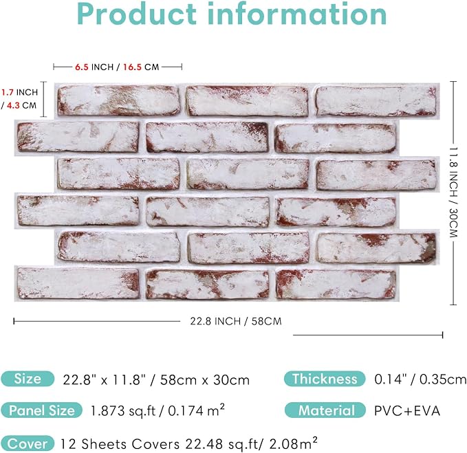 Commomy Faux Brick 3D Wall Panels - Image 6