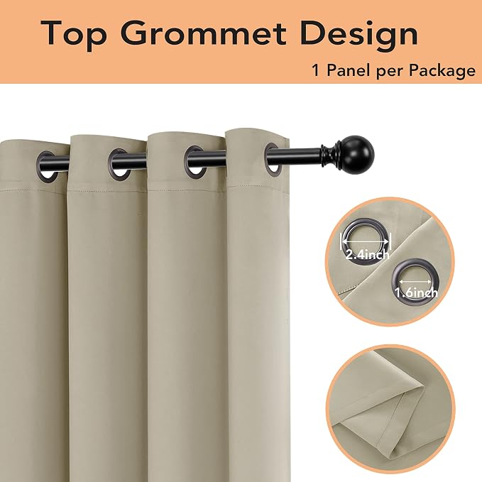 BONZER Room Divider Blackout Curtain Wide Room Darkening Total Privacy Wall - Image 3