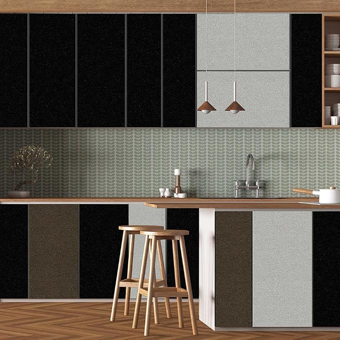 Black Peel and Stick Wallpaper Slight Velvety Feeling Woven Fabric Grasscloth - Image 6