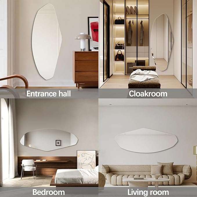 Irregular Full Length Mirror, Asymmetrical Wall Mirrors - Image 7