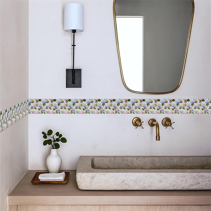 Olive Leaf Wallpaper Border 196x4 Inch Peel and Stick Wall Border Removable - Image 3