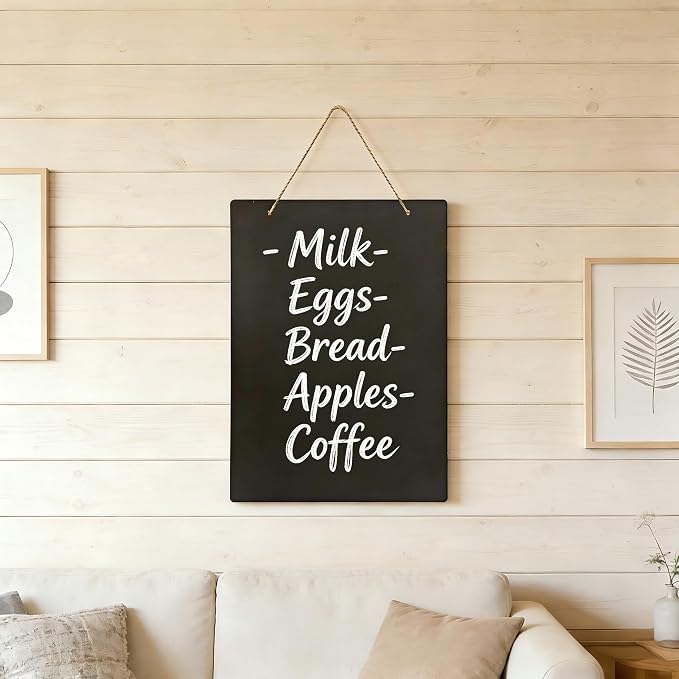 Hanging Chalkboard 12x16 Inch Double-Sided Chalkboard Sign Decorative - Image 4