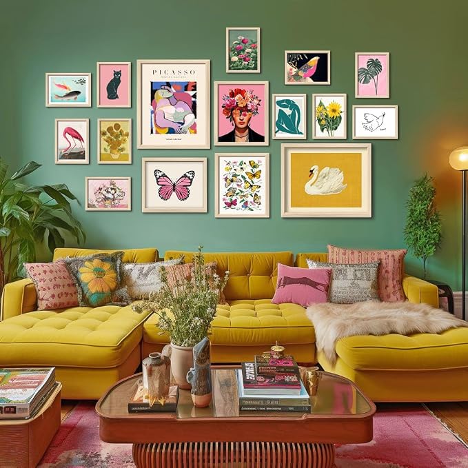 16 PCS Framed Eclectic Wall Art Decor, Modern Maximalist Home Gallery Wall - Image 7