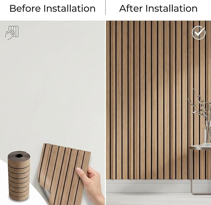 3D Wall Panels Peel and Stick – 15.74" x 236" PVC Faux Texture Wall Covering - Image 3