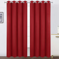 LEMOMO Blackout Curtains 66 x 84 inch/Bright Red Curtains Set of 2 by Lemomo