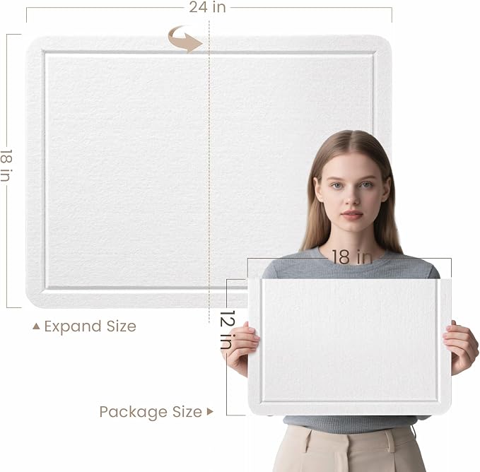Lightomorrow Bulletin Board, 24 x 18 inches Felt Board Decorative Pin Board - Image 5