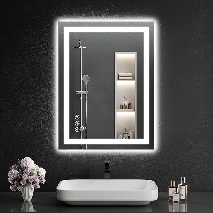 24"x32" LED Bathroom Mirror by WISSMILESHOME
