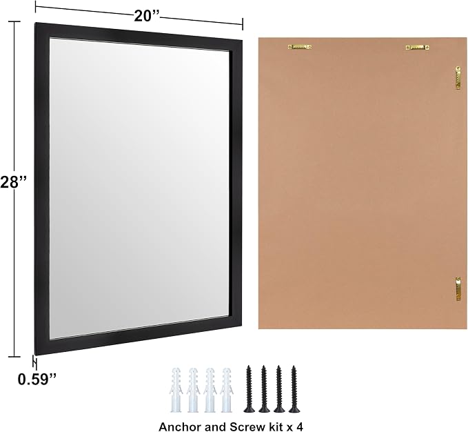 Ruomeng Rectangular Wall Mirror 20" x 28" - Image 7