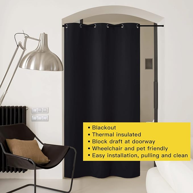 NICETOWN Door Curtain for Doorway Privacy, Curtains 120 Inch Length, Room - Image 8