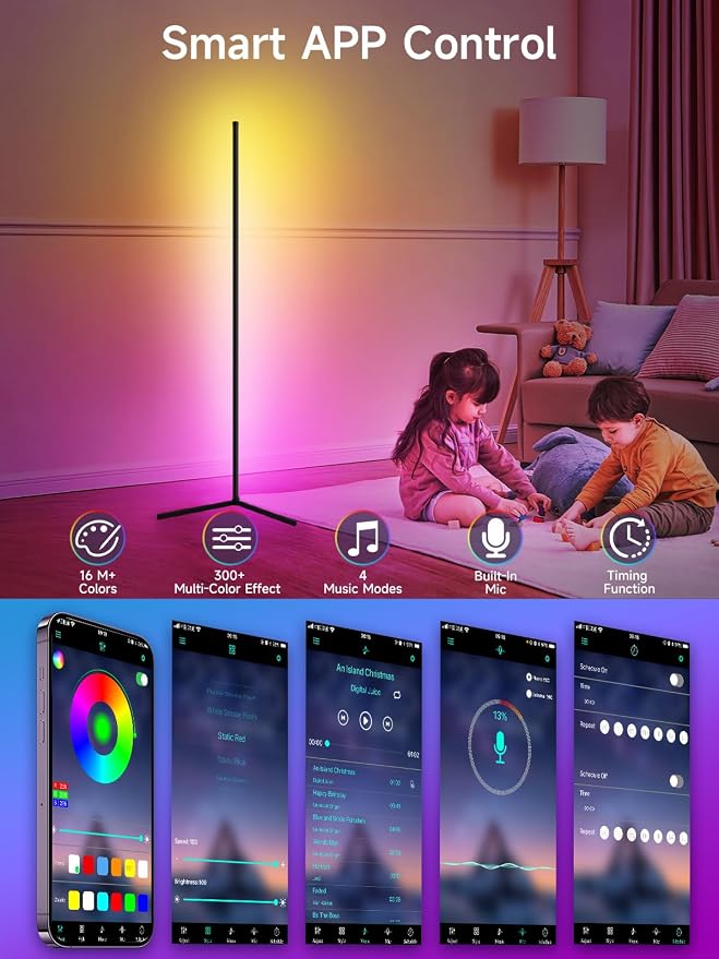 Tyute Floor Lamp, RGB LED Corner Lamp - Image 3