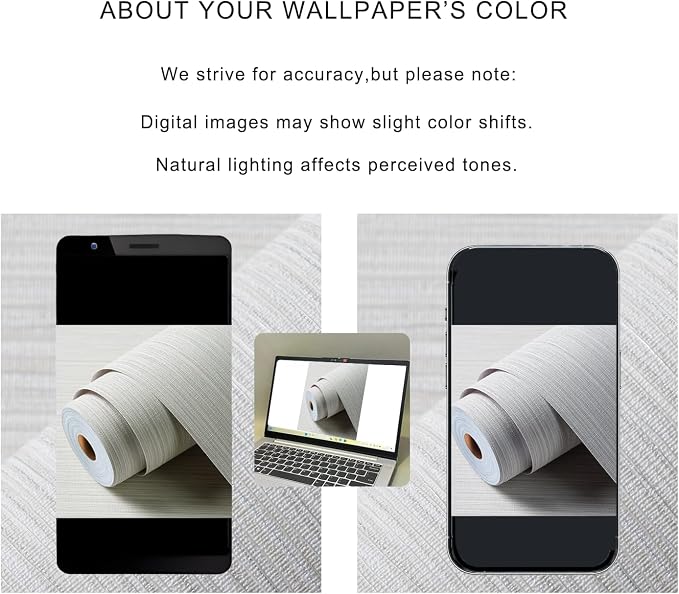 Grasscloth Textured Wallpaper Peel and Stick 24inX393in Fabric Wall Paper - Image 4