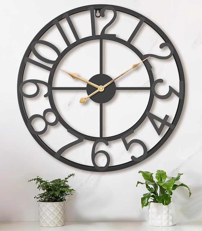 Pytha Sight 30 Inch Extra Large Giant Wall Clock, Oversized Round Silent by Pytha+Sight