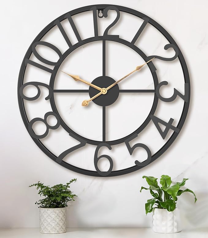 Pytha Sight Wall Clock Large for Living Room Decor, 18 Inch Decorative Silent by Pytha+Sight