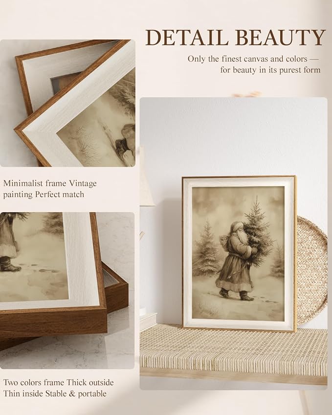 VIYYIEA Framed Wall Art for Living Room, Santa Claus Delivering a Christmas - Image 6