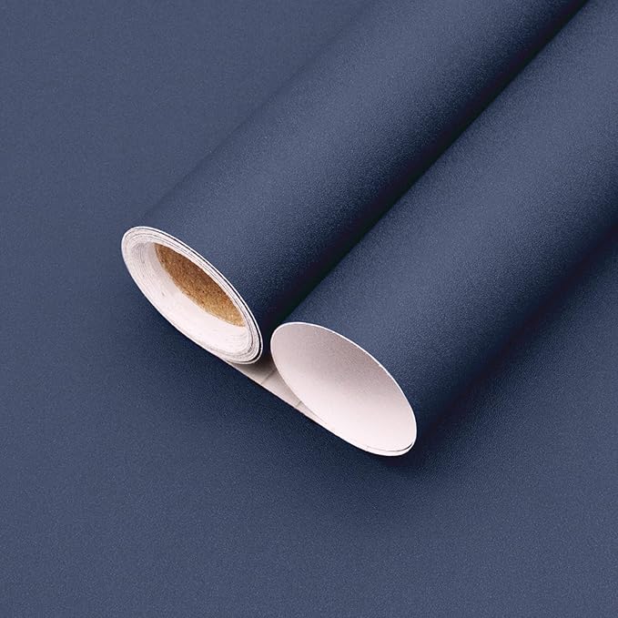 Yancorp 16"x120" Matte Gray Blue Peel and Stick Wallpaper Removable Contact by YancorpHomeDecor