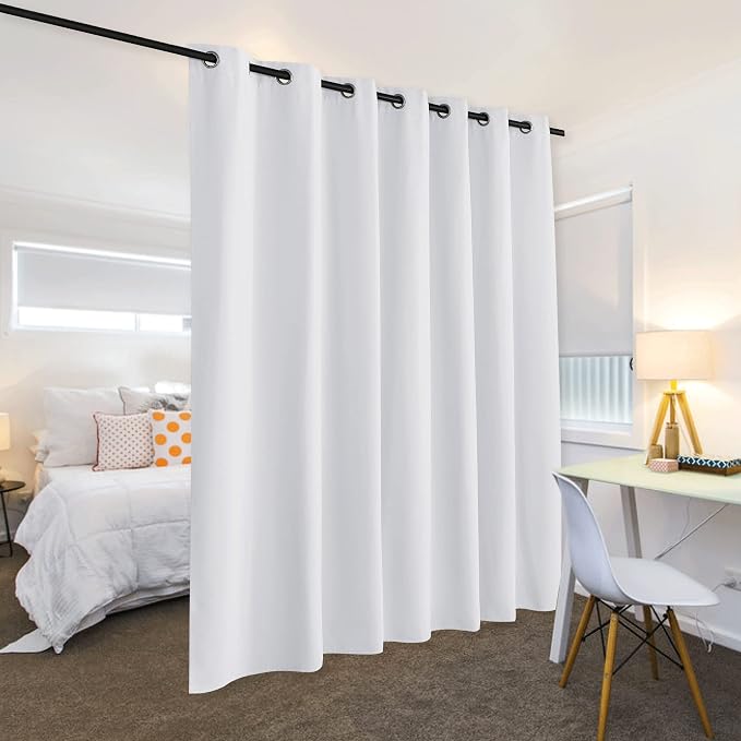 RYB HOME Extra Wide Curtains for Divider Room Separation Soundproof Temporary - Image 3