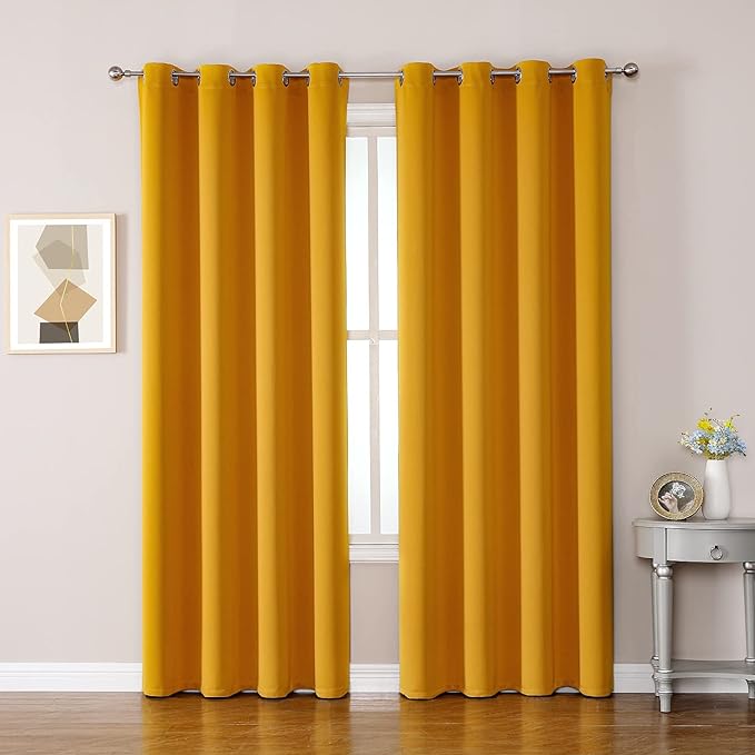 ChrisDowa Room Darkening Curtains 108 Inches Long 2 Panels Set by ChrisDowa
