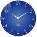XNM Small Modren Minimalist Glass Wall Clocks Battery Operated 12 Inch Simple by XNMwallclock
