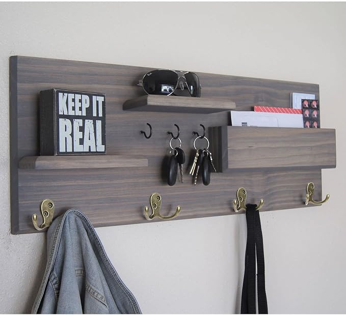 Homanu 14 Pack Coat Hooks, Heavy Duty Double Prong Coat Hooks Wall Mounted - Image 7
