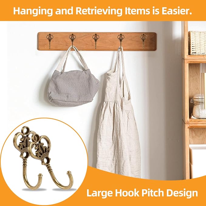 10 PCS Vintage Metal Wall Hooks, Bohemian Decorative Hook - Image 5