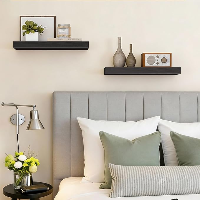 Fixwal Floating Shelves for Wall, 15.7" Wood Wall Mounted Shelves for Living - Image 5