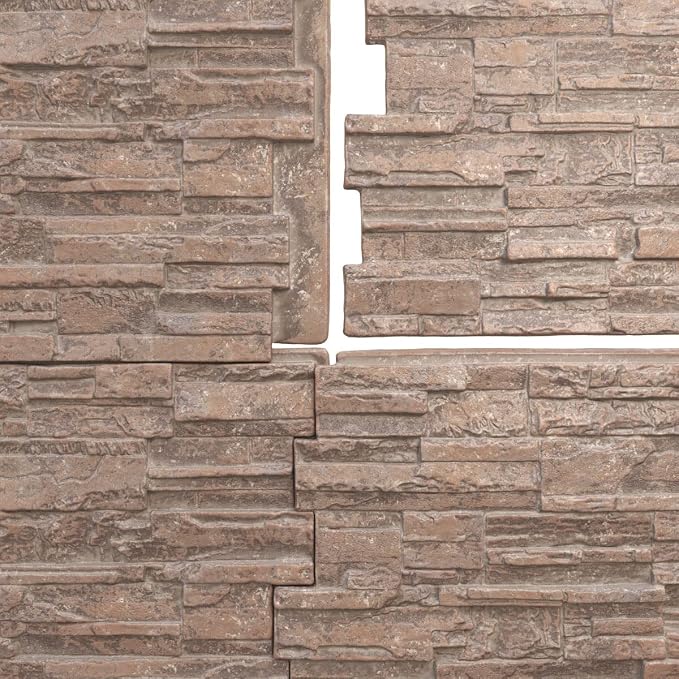 EverStone Cascade Faux Stone Panel, 48 5/8"W x 24 3/4"H x 1 1/4"D, Mount Vernon - Image 9
