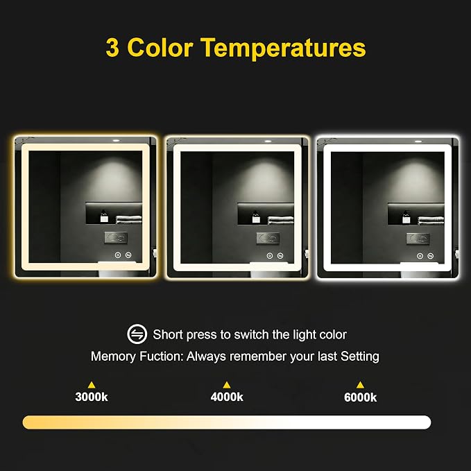 LED Bathroom Mirror with Lights - Image 6
