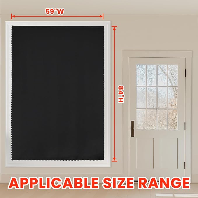 AJAZZ self Adhesive Portable 100% Blackout Curtains Simple and Easy to - Image 6