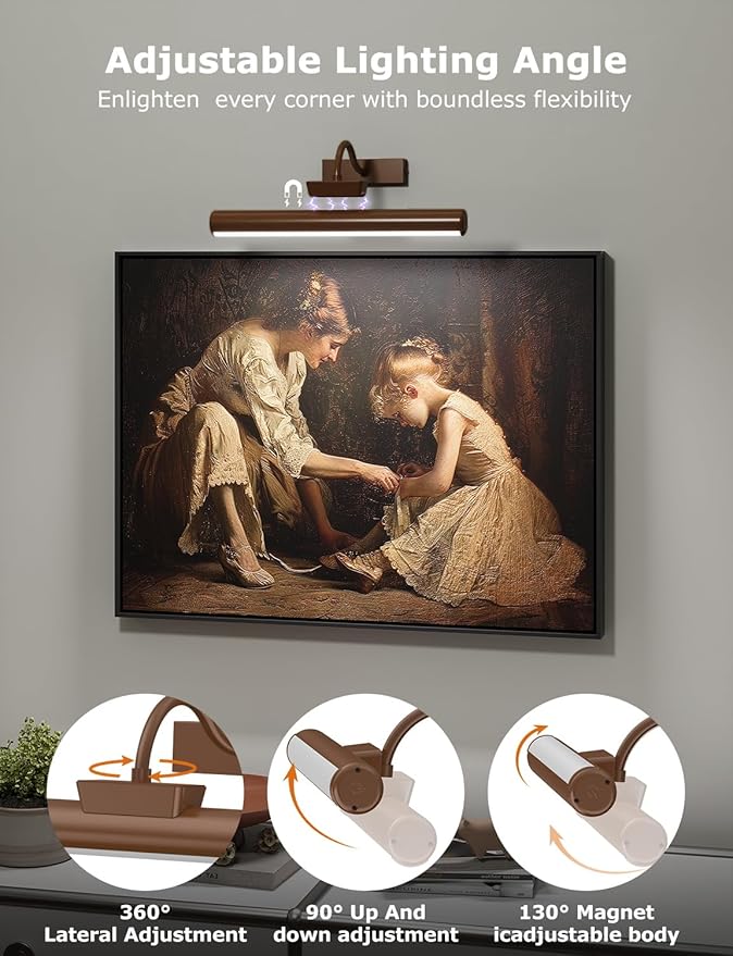 Picture Light Battery Operated, 13in Wireless Art Light - Image 3