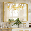 VooBang Bathroom Mirror 24x32 inch, Modern Round Corner Bathroom Vanity Mirror by VooBang