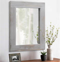 Rustic Mirror Wooden Frame Rectangular Antique Wall Mirror Decor Farmhouse by HLFMVWE