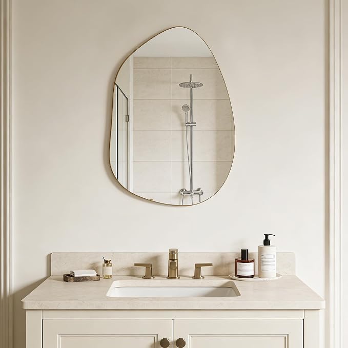 Irregular Wall Mirror Asymmetrical Mirror, Decorative Modern Mirror, Tempered - Image 3