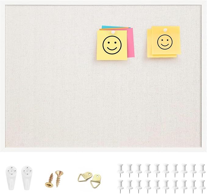 OWLKELA 20'' x 30'' Linen Bulletin Board, Vision Board and Decorative Hanging by OWLKELA
