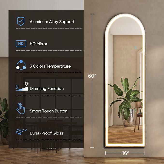 Mirror Full Length, Upgraded Body Wall Mirrors - Image 2