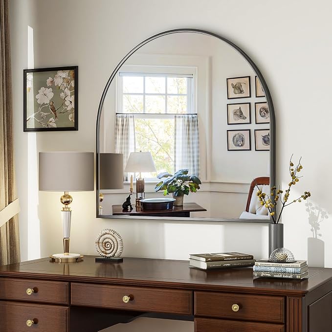 VooBang Wide Arched Wall Mirror, 31 x 32 inch Arch Bathroom Mirror, Wall - Image 7