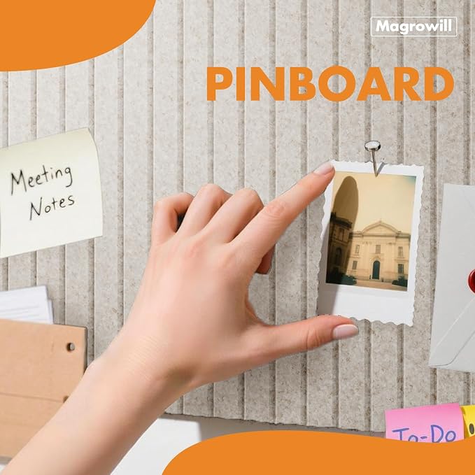Cork Board Tiles for Wall with Push Pins, Removable 36" x 24" Slat Bulletin - Image 6