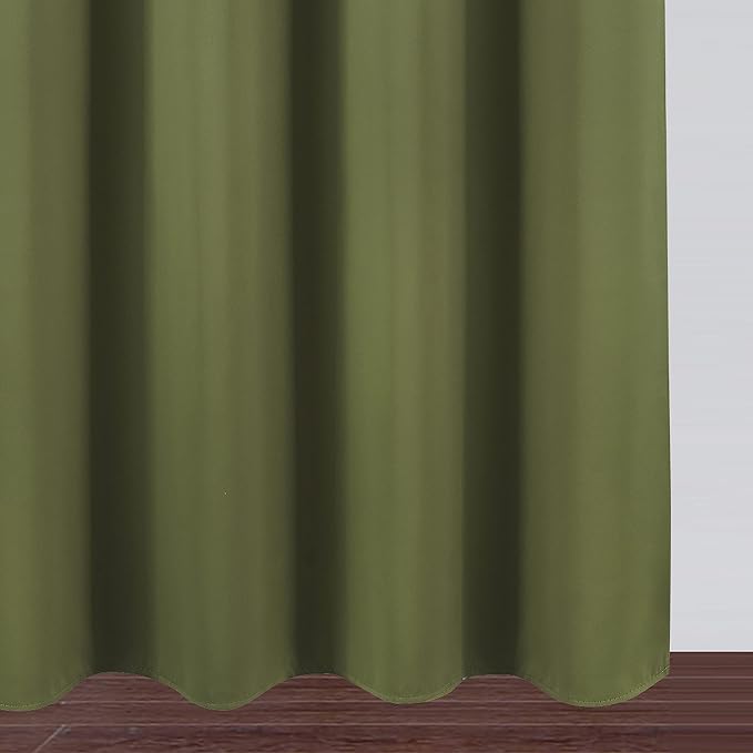 LEMOMO Olive Green Blackout Curtains 42 x 63 Inch Length/Set of 2 Curtain - Image 9