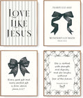 LARTSFRO Coquette Black Bow Jesus Wall Art Decor Posters, Inspirational Bible by Unknown