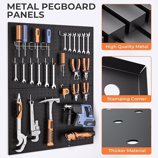INCLY 70PCS Pegboard Wall Organizer, Garage Tool Storage, Workbench Organization - Image 5