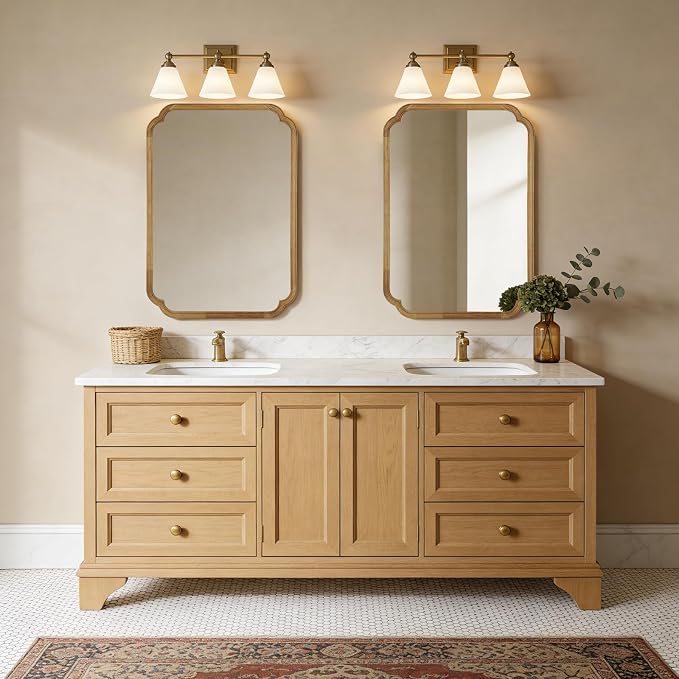 WallBeyond 28" x 40" Rounded Corner Arch Wall Mirror - Image 7